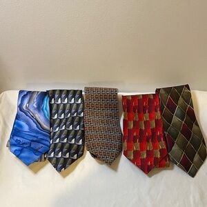 Jerry Garcia tie bundle, 5 ties, silk